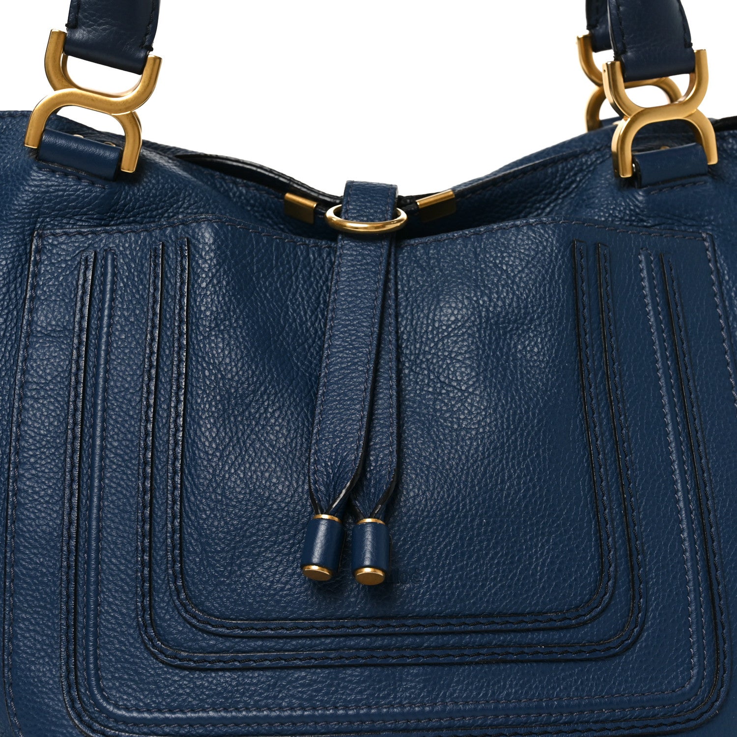 Chloe Calfskin Large New Marcie Tote Royal Navy 8 of 11