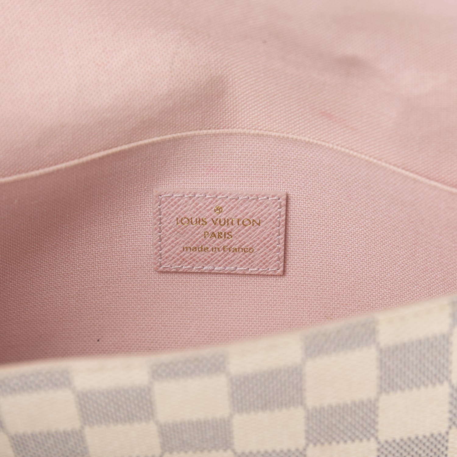 Louis Vuitton Damier Azur Pochette Felicie Chain Wallet Rose Ballerine 6 of 15