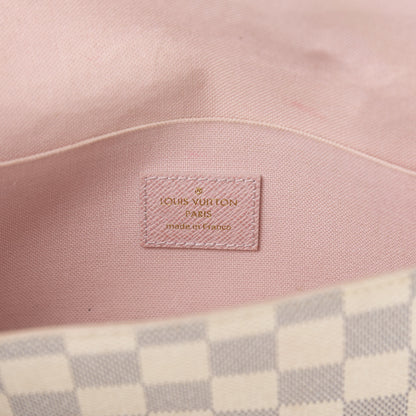 Louis Vuitton Damier Azur Pochette Felicie Chain Wallet Rose Ballerine 6 of 15
