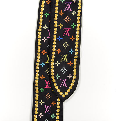 Louis Vuitton Silk Monogram Multicolor Bijou Bandeau Black 2 of 4