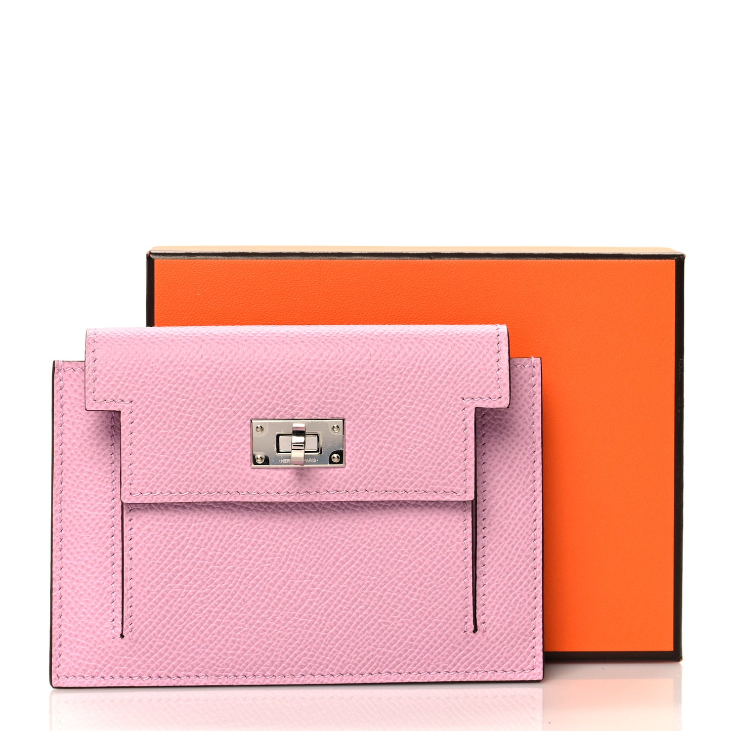 Epsom Kelly Pocket Compact Wallet Mauve Sylvestre
