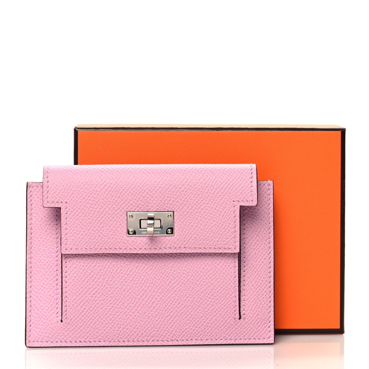 Hermes Epsom Kelly Pocket Compact Wallet Mauve Sylvestre 8 of 8