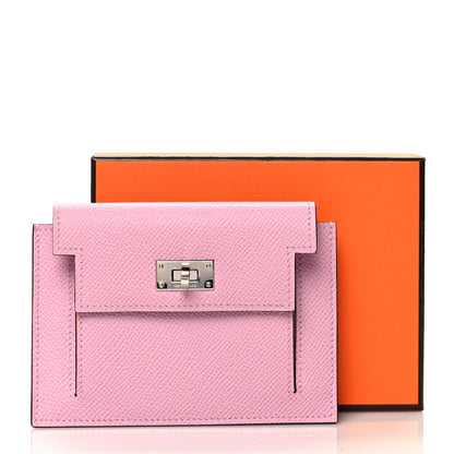 Hermes Epsom Kelly Pocket Compact Wallet Mauve Sylvestre 8 of 8