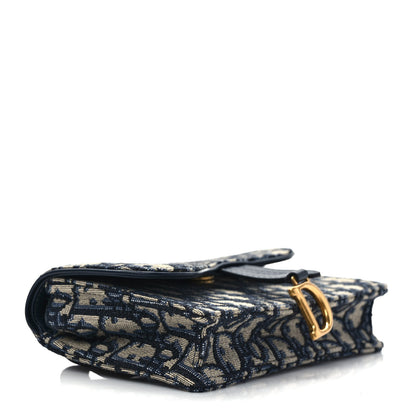 Christian Dior Oblique Saddle Belt Bag Blue 5 of 9