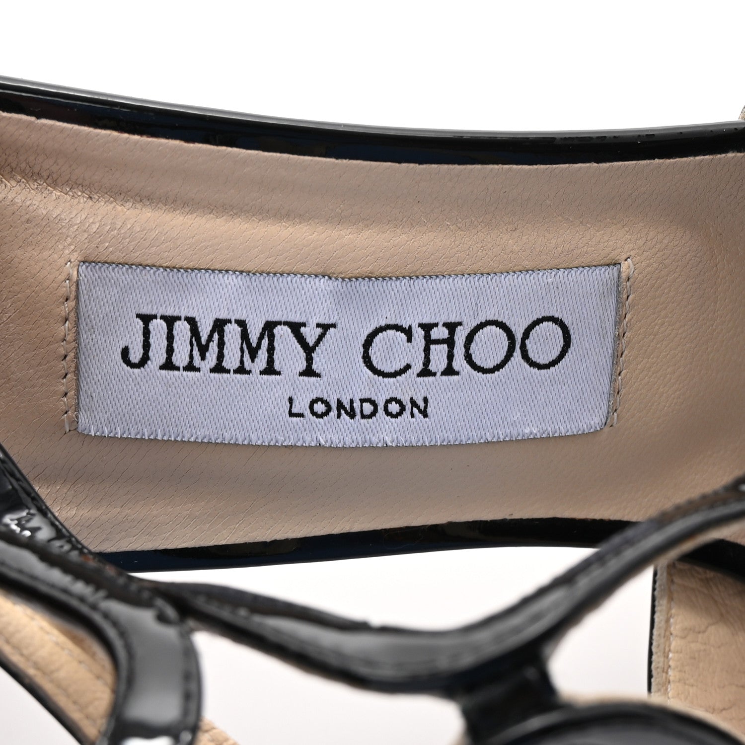 Jimmy Choo Patent Azia 75 Strap Sandals 39.5 Black 8 of 8