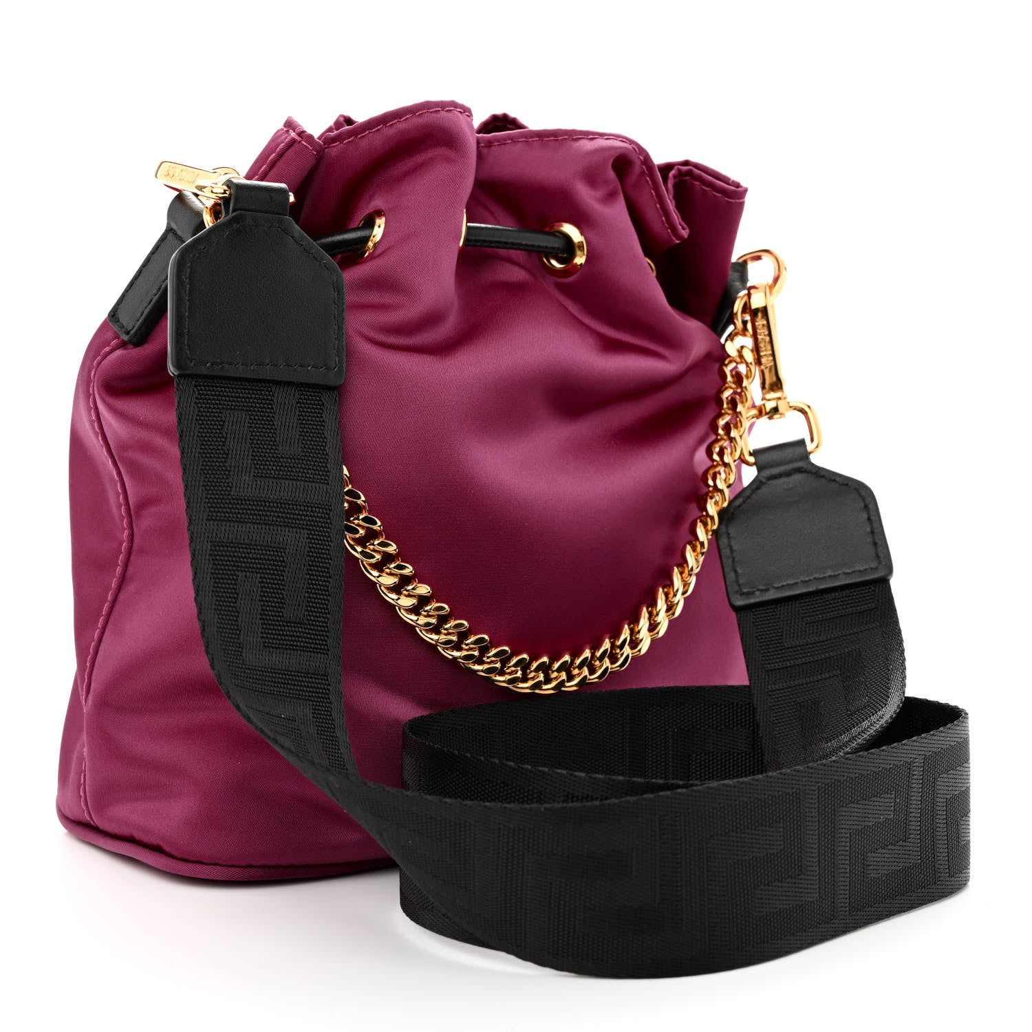 Versace Nylon Medusa Bucket Bag Dahlia Black 3 of 10