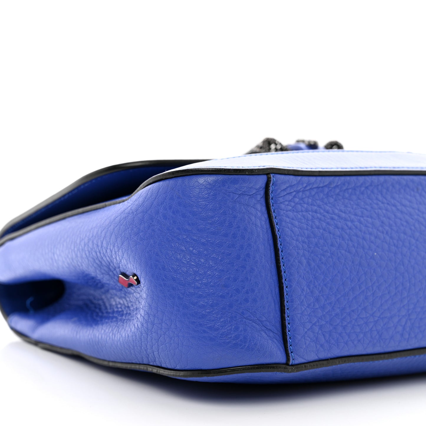 Calfskin Small Sweet Charity Shoulder Bag Blue