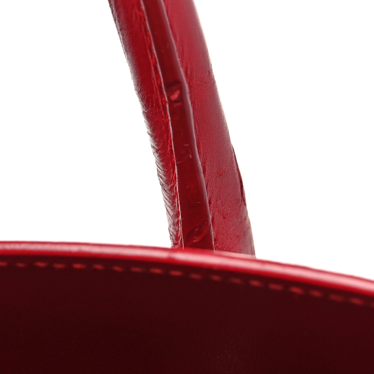 Calfskin Crocodile Embossed Small Sac De Jour Eros Red