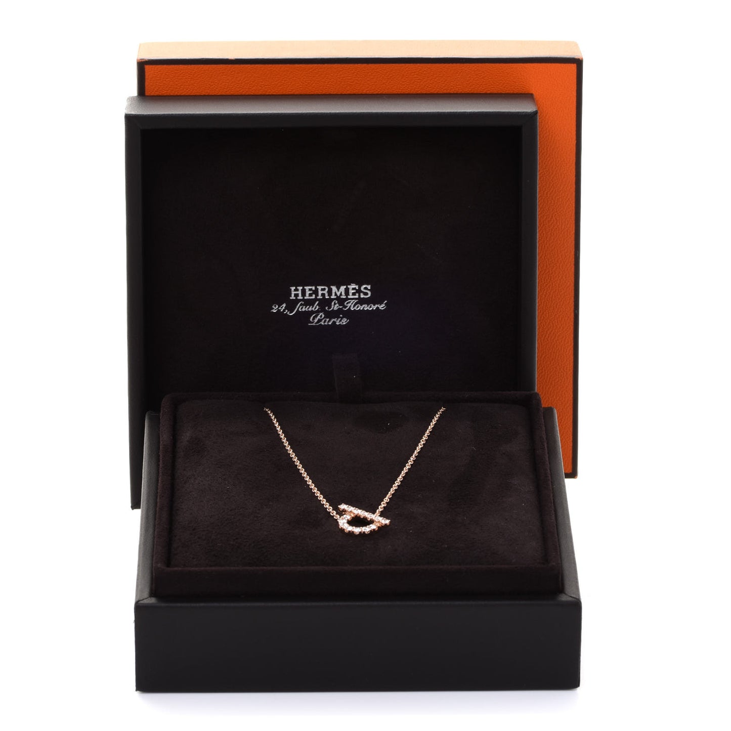 18K Rose Gold Diamond Finesse Pendant Necklace