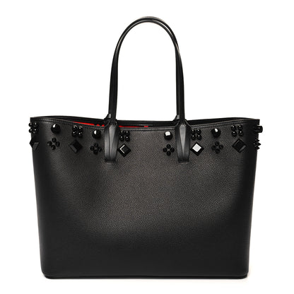 Christian Louboutin Calfskin Empire Spike Studded East West Cabata Tote Black 1 of 11
