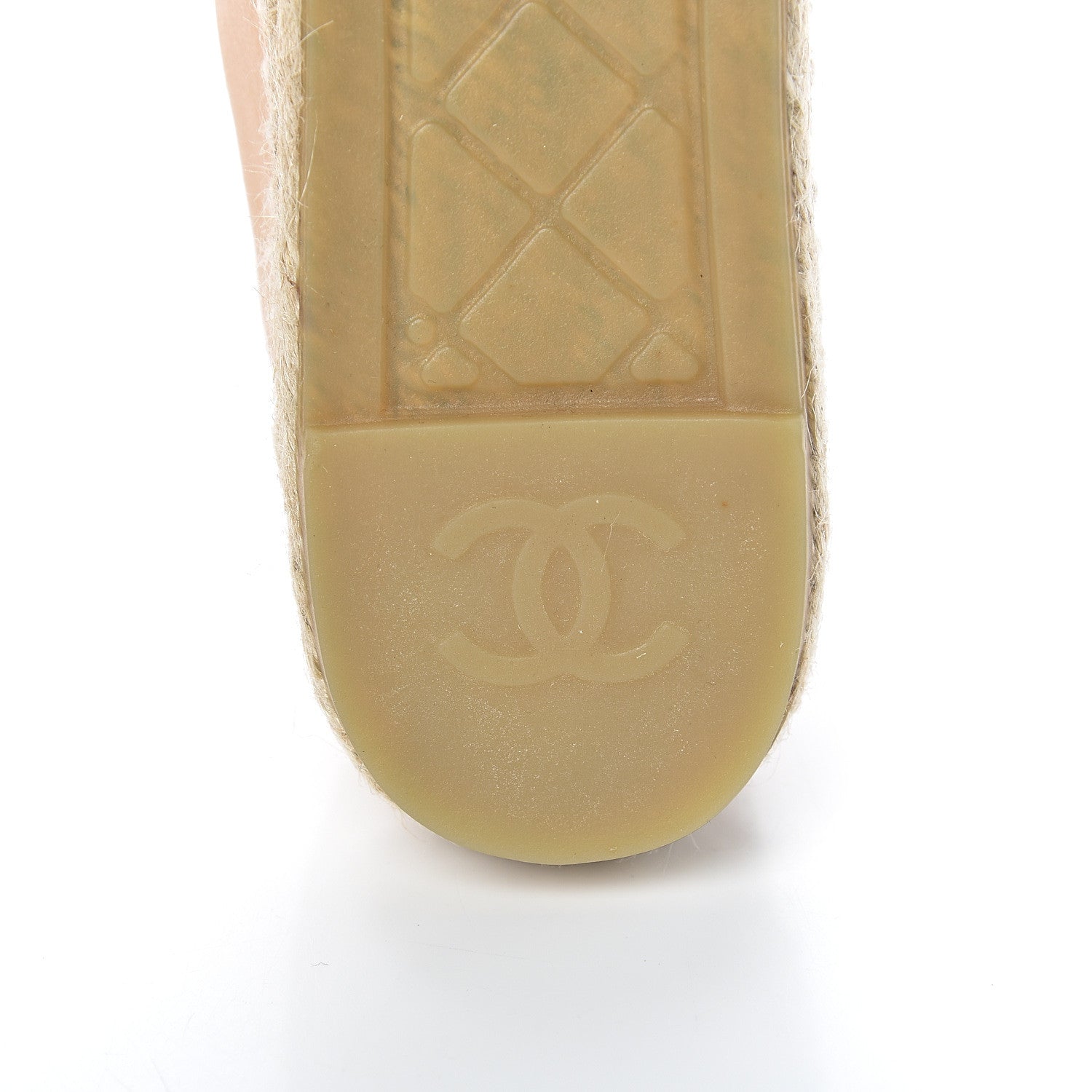 Chanel Lambskin CC Espadrilles 39 Beige Black 8 of 11