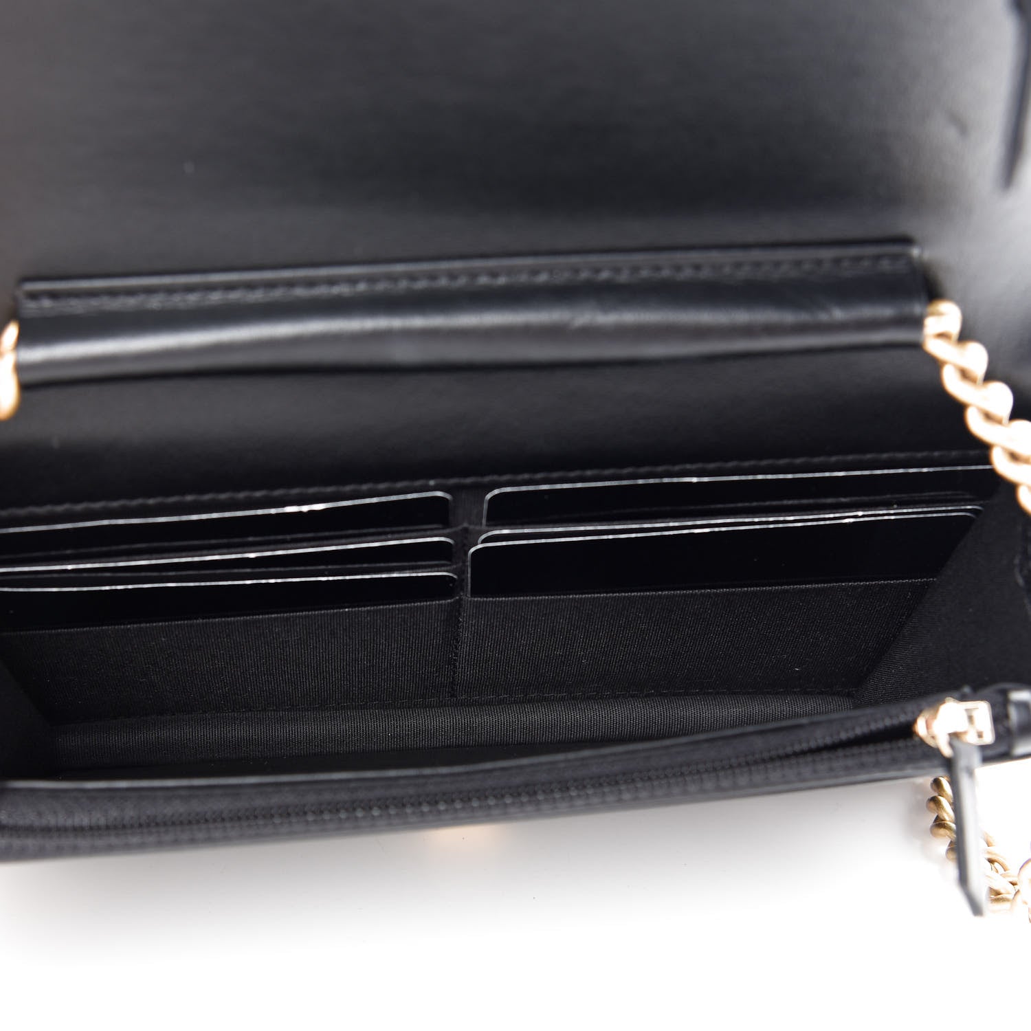 Chanel Caviar Quilted Boy Wallet On Chain WOC Black 5 of 10
