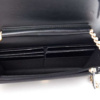 Chanel Caviar Quilted Boy Wallet On Chain WOC Black 5 of 10