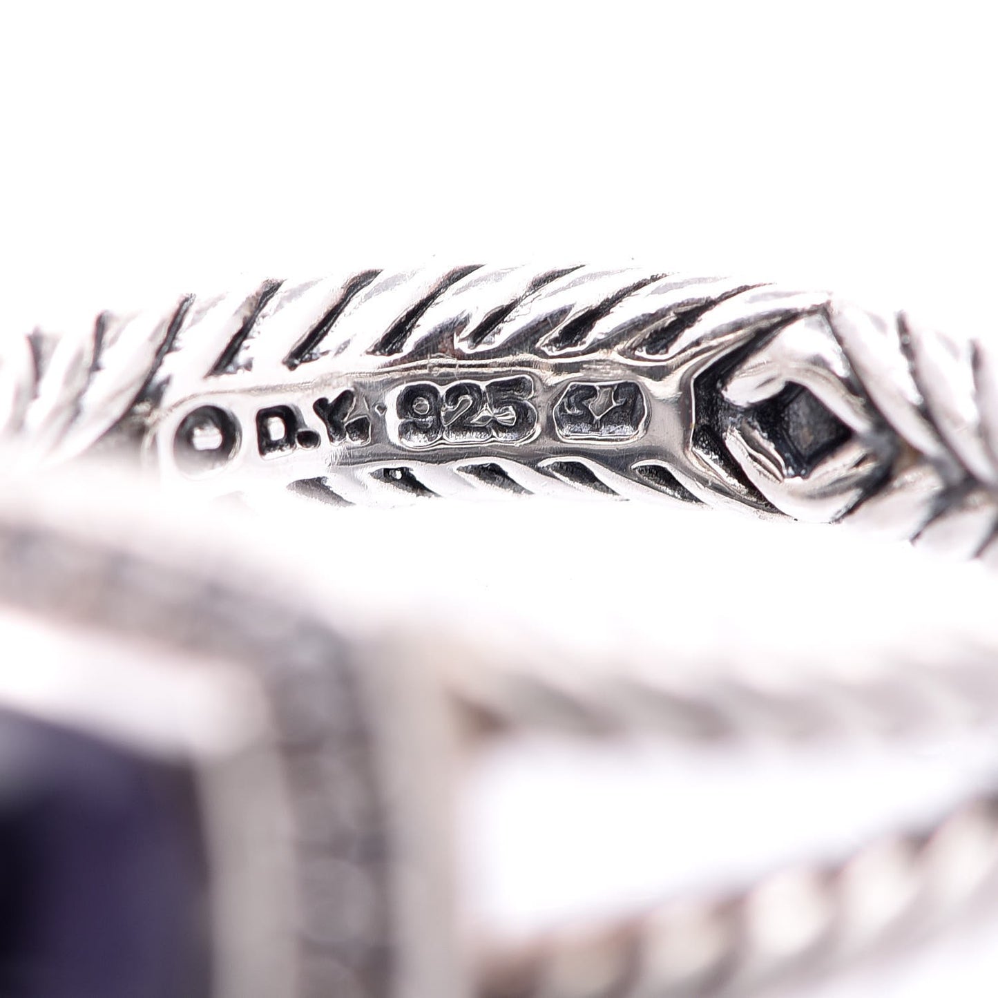 Sterling Silver Diamond Black Orchid 7mm Petite Albion Ring 54 7