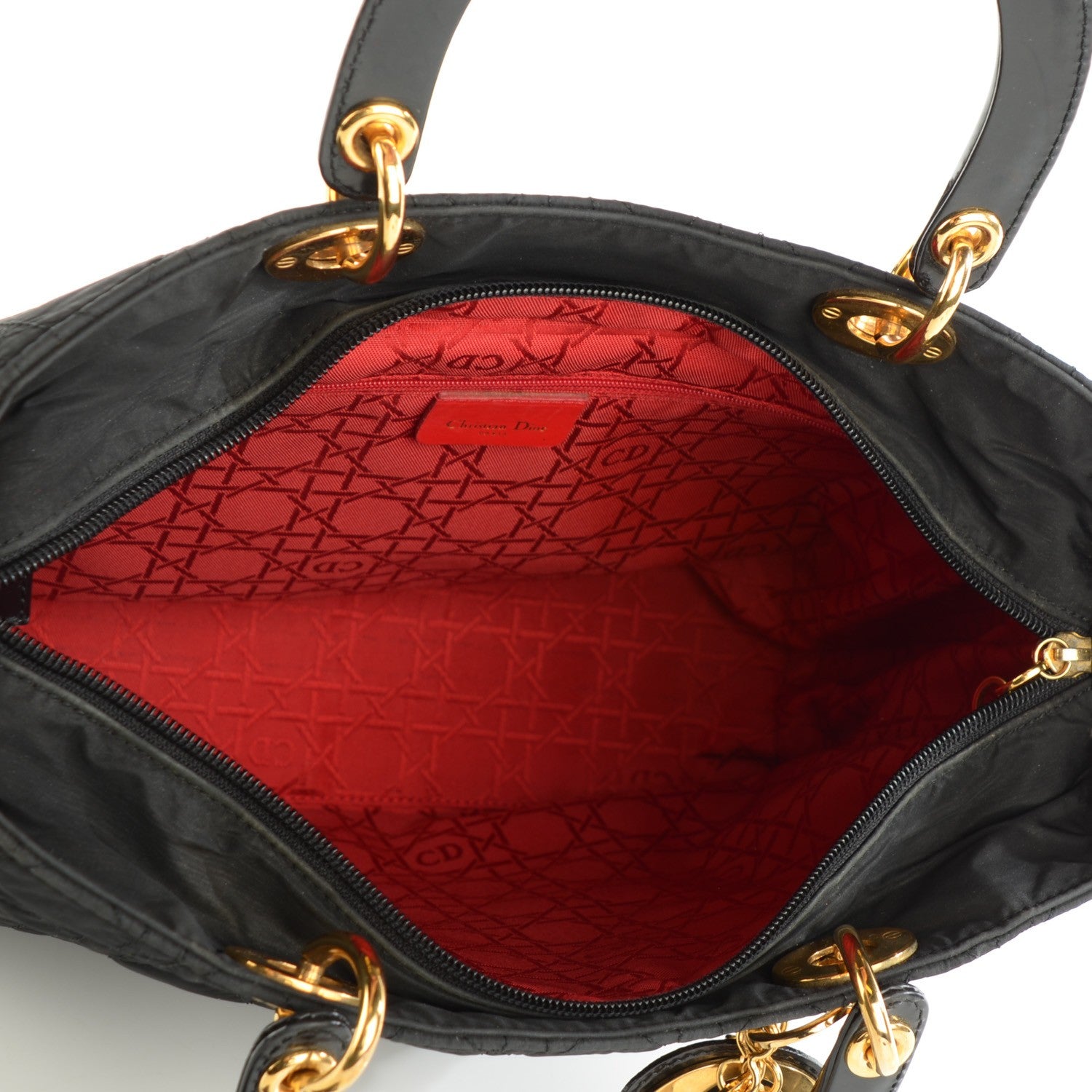 Christian Dior Nylon Cannage Large Lady Dior Black 5 of 7