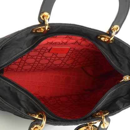 Christian Dior Nylon Cannage Large Lady Dior Black 5 of 7