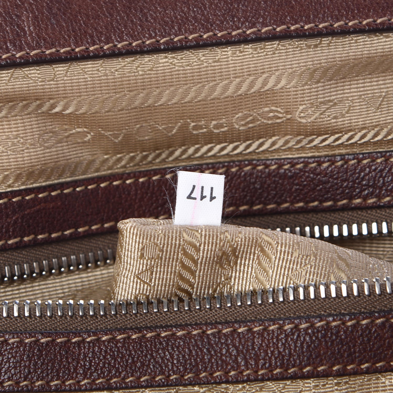 Prada Jacquard Logo Frame Brown 7 of 12
