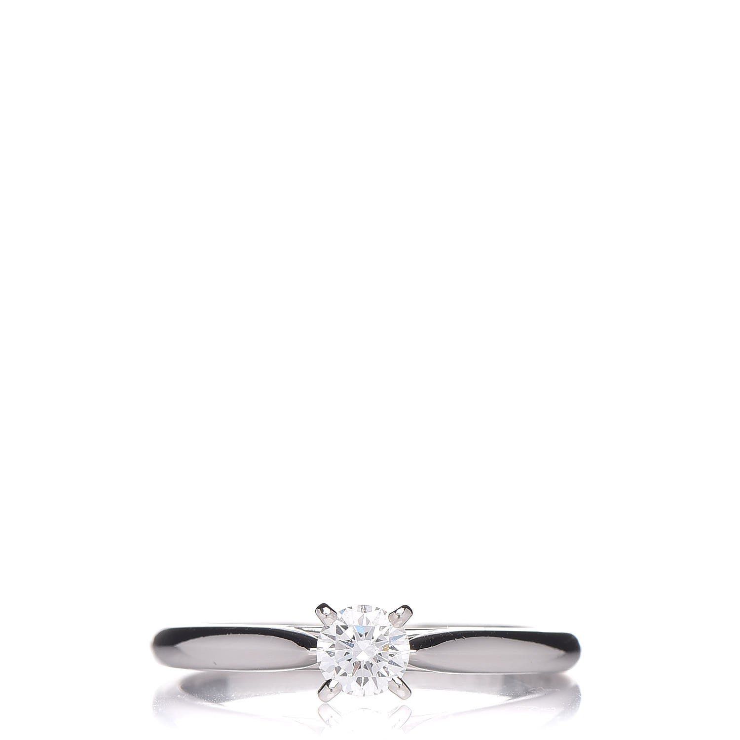 Cartier Platinum Diamond .23ct 1895 Solitaire Ring 51 5.75 1 of 7