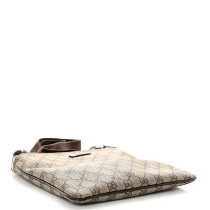 Gucci GG Supreme Monogram Small Flat Messenger Bag Dark Brown 4 of 10