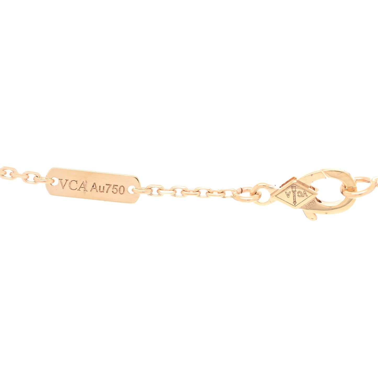 18K Rose Gold Mother Of Pearl Lucky Spring Plum Blossom Necklace