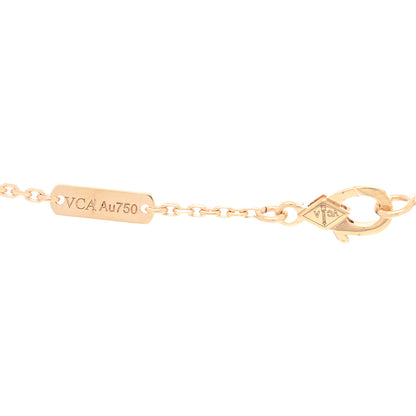 Van Cleef & Arpels 18K Rose Gold Mother Of Pearl Lucky Spring Plum Blossom Necklace 4 of 5
