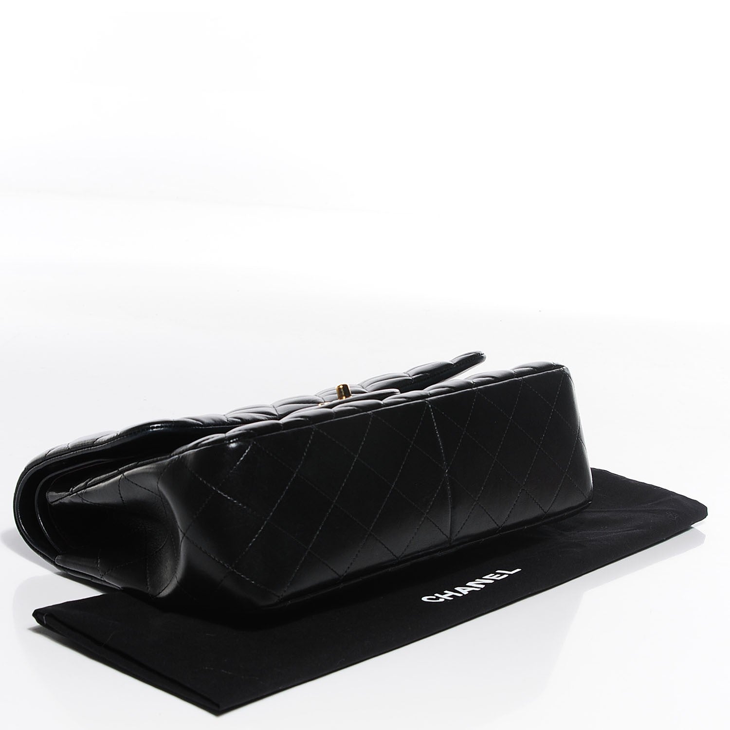 Chanel Lambskin Quilted Jumbo Double Flap Black 4 of 8