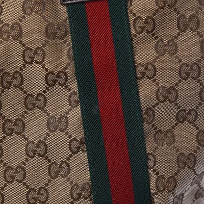 Gucci GG Monogram Medium Web Handle Vertical Tote Dark Brown 12 of 13