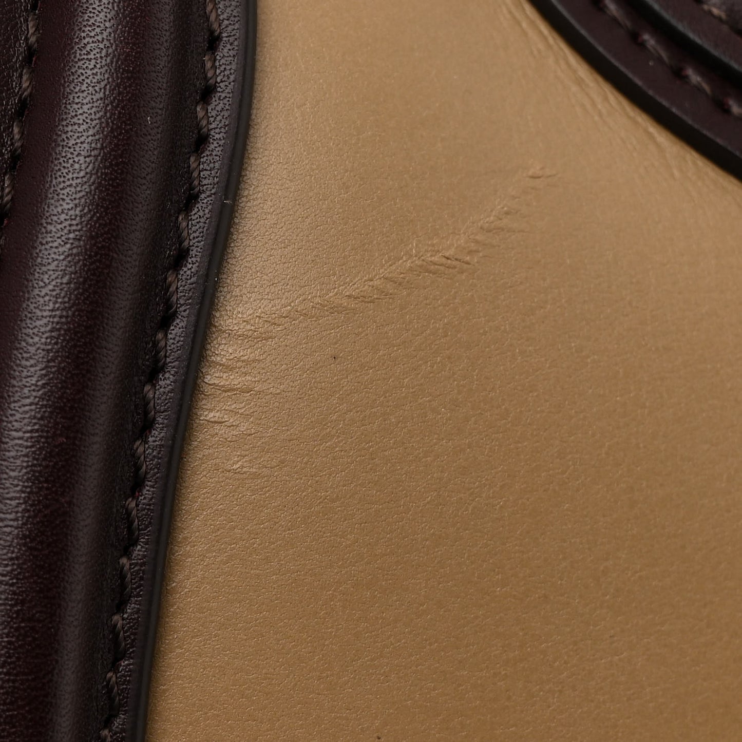Smooth Calfskin Suede Mini Tri-Color Luggage Beige