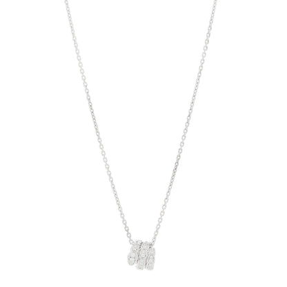 Bulgari 18K White Gold Diamond Serpenti Viper Pave Pendant Necklace 1 of 6