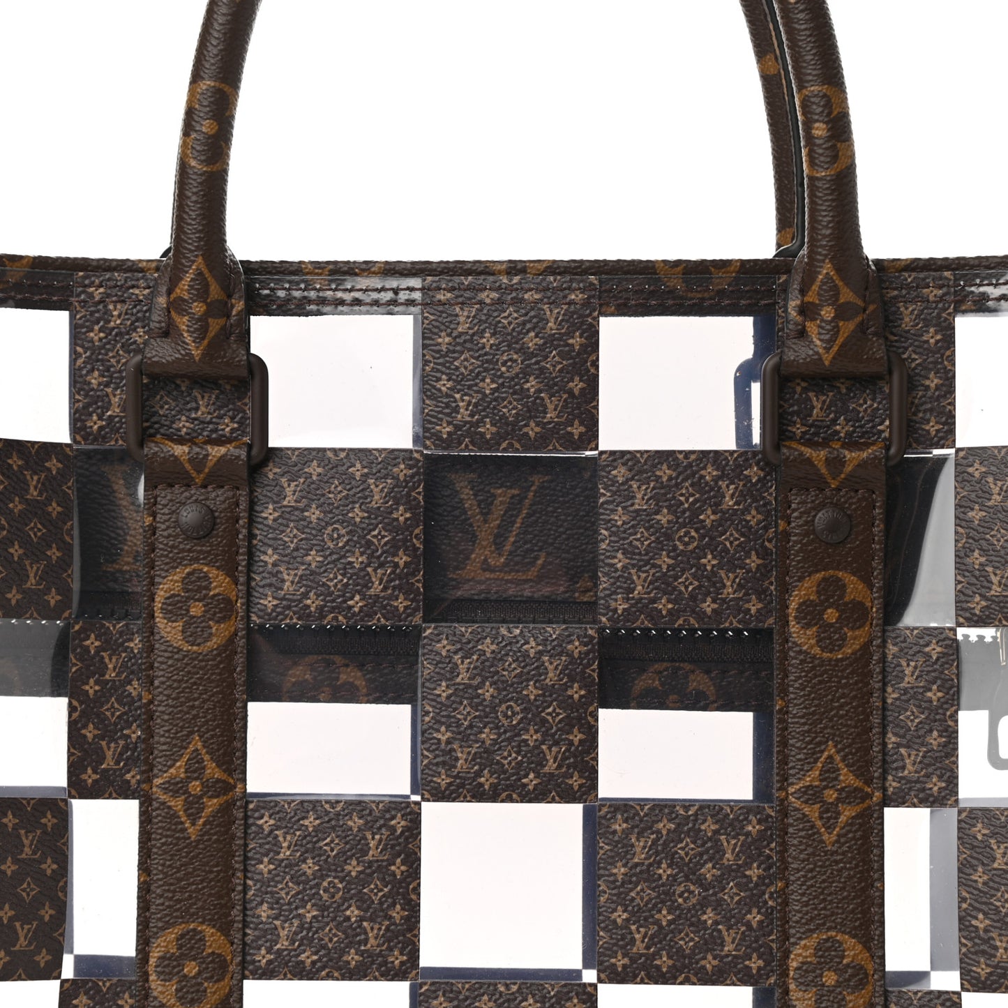PVC Monogram Chess Sac Plat