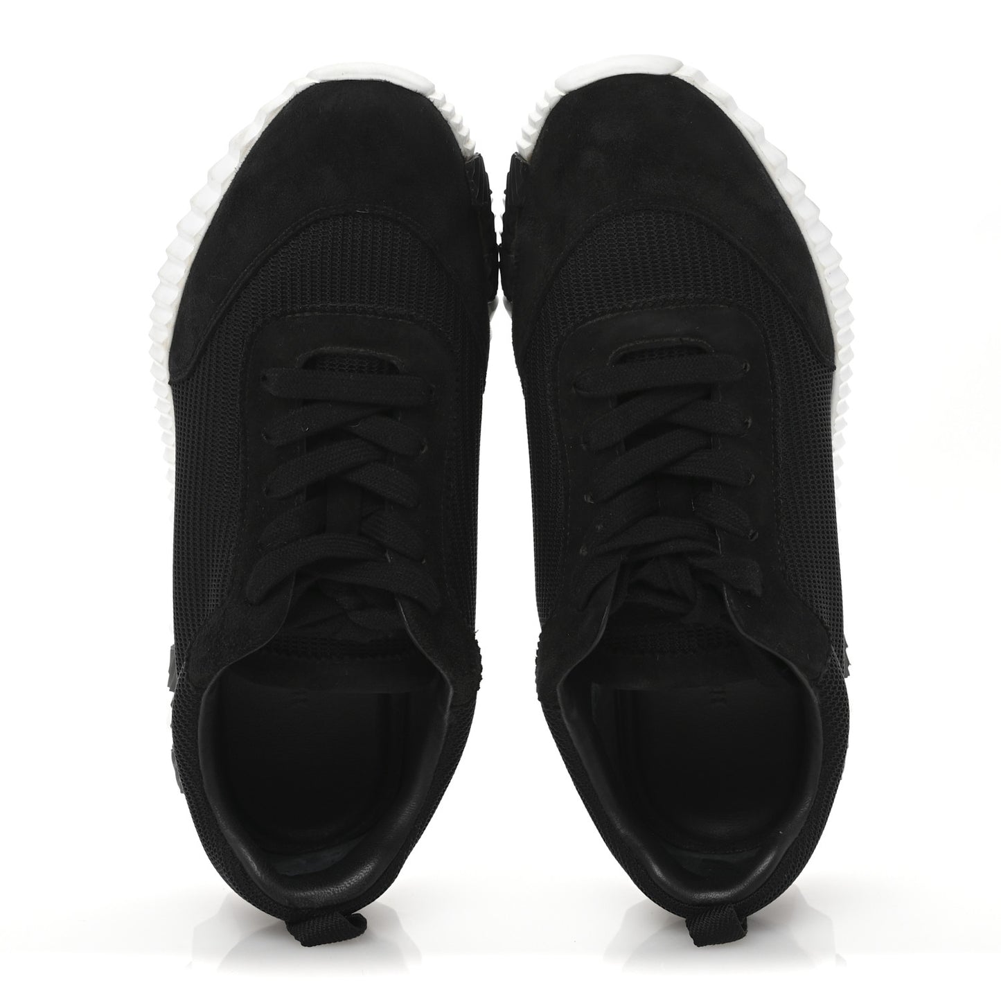 Technical Mesh Suede Goatskin Bouncing Sneakers 38.5 Black