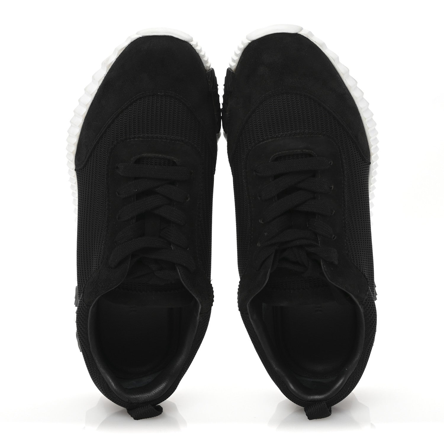 Hermes Technical Mesh Suede Goatskin Bouncing Sneakers 38.5 Black 2 of 12