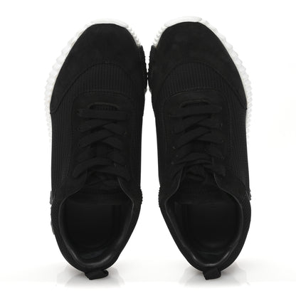 Hermes Technical Mesh Suede Goatskin Bouncing Sneakers 38.5 Black 2 of 12