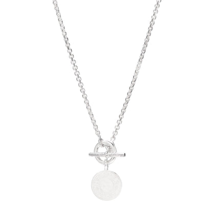 Hermes Sterling Silver Amulettes H Confettis Pendant Necklace 1 of 5