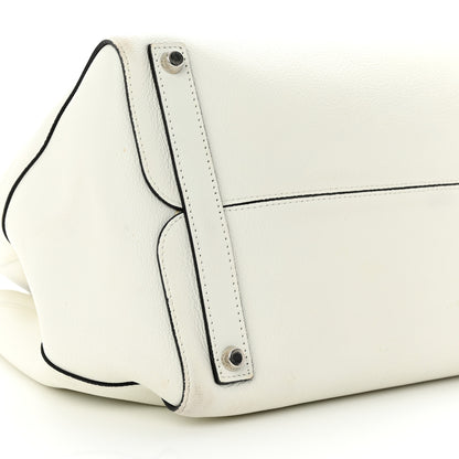 Christian Dior Supple Grained Calfskin Open Bar Tote White 8 of 10