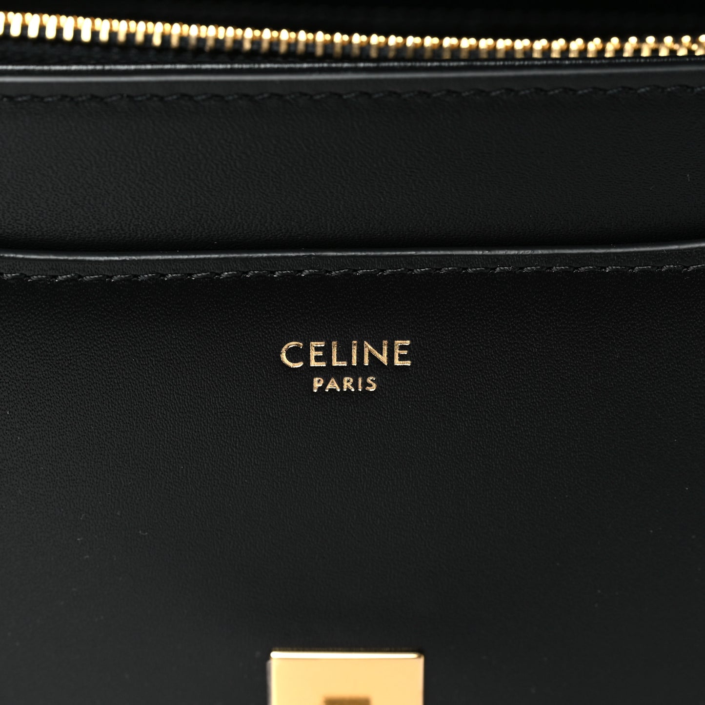 Satinated Calfskin Small 16 Top Handle Bag Black