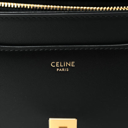 Celine Satinated Calfskin Small 16 Top Handle Bag Black 6 of 10