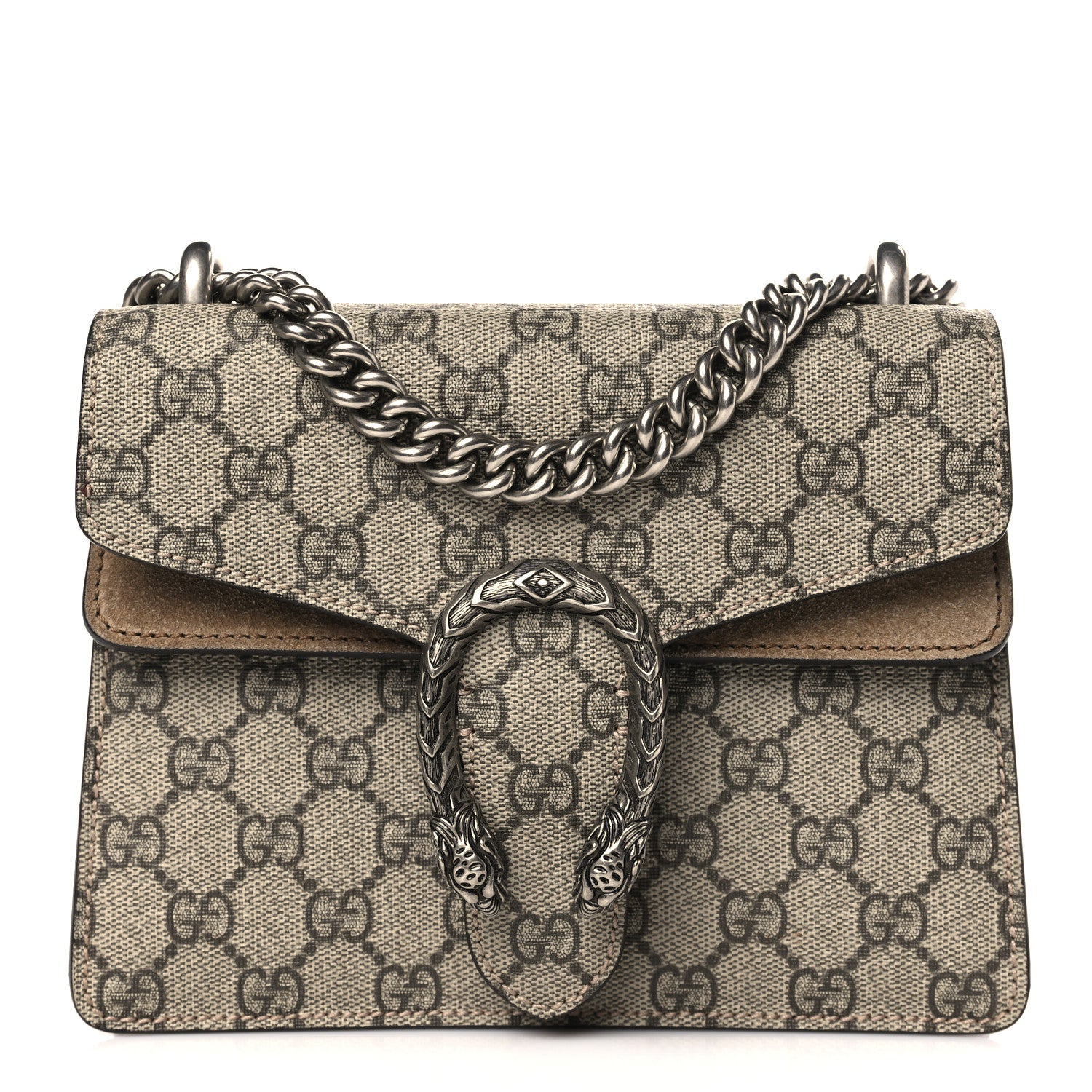 Gucci GG Supreme Monogram Mini Dionysus Shoulder Bag Taupe 1 of 9