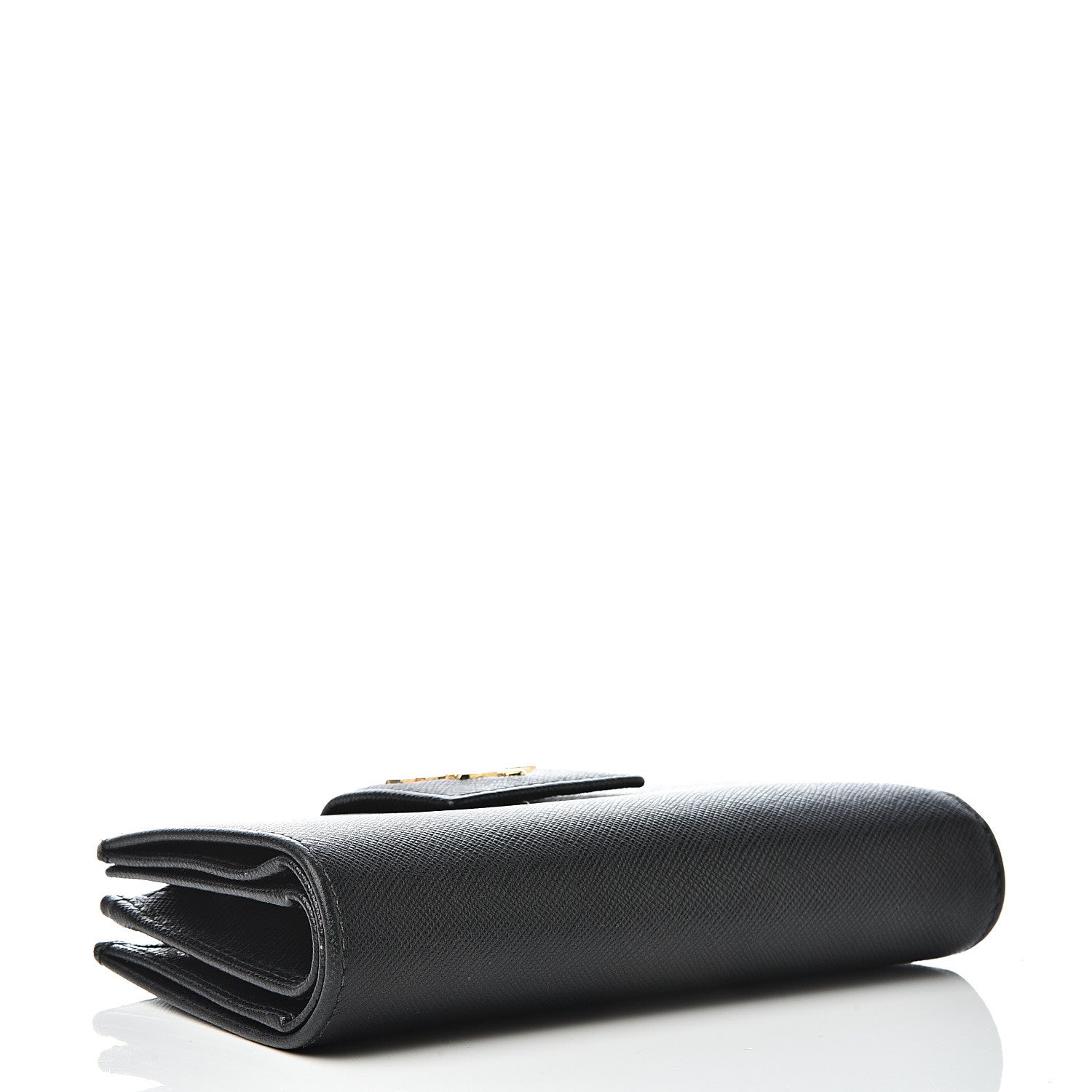 Prada Saffiano Metal Medium Wallet Black 3 of 11