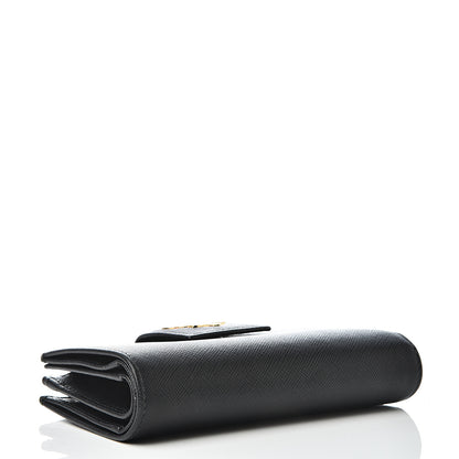 Prada Saffiano Metal Medium Wallet Black 3 of 11