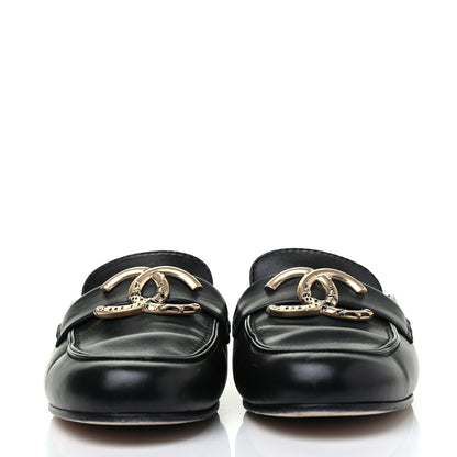 Chanel Lambskin CC Mules 36 Black 2 of 15