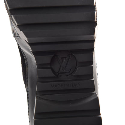 Louis Vuitton Suede Calfskin Monogram LV Black Heart Laureate Platform Desert Boots 37 Black 5 of 6