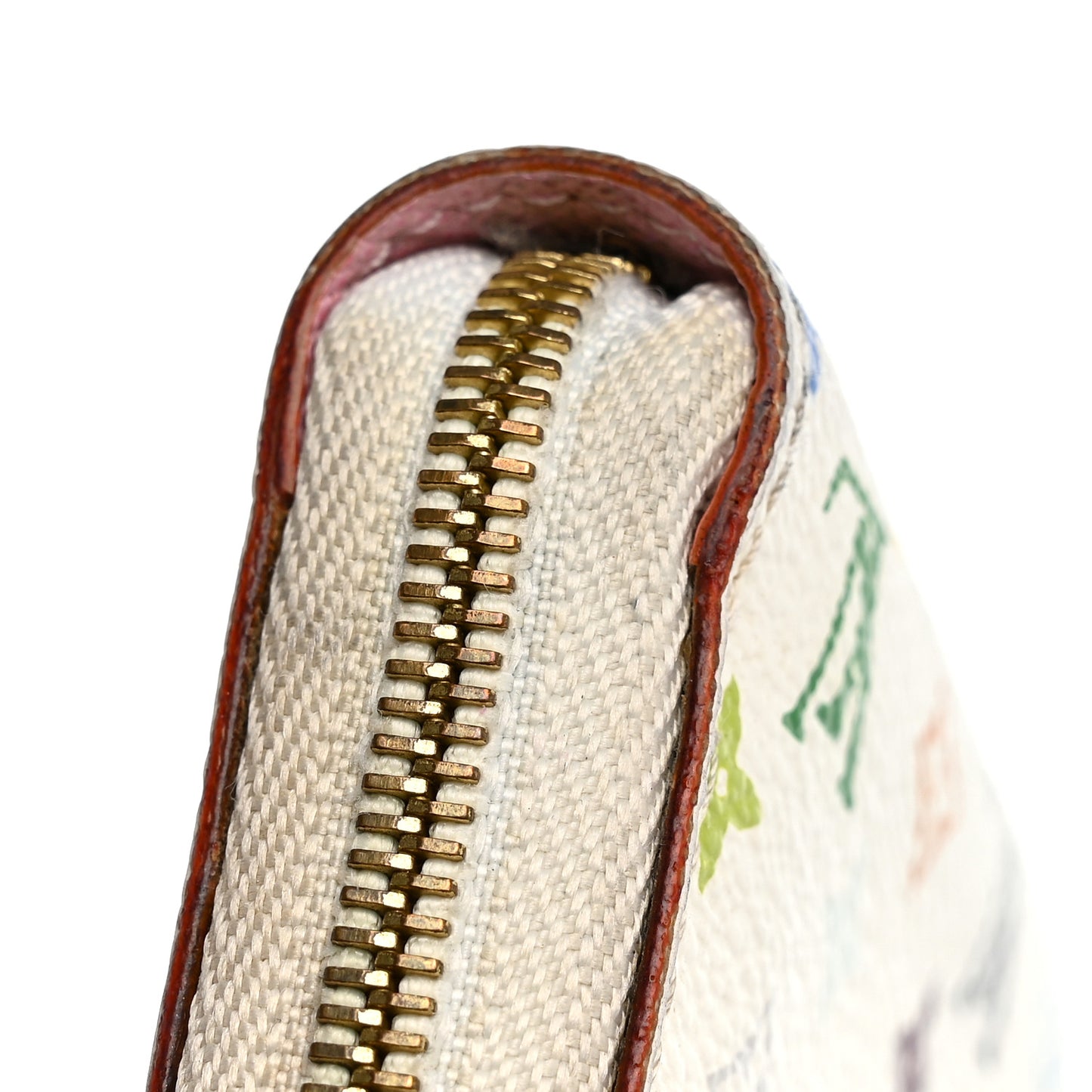 Monogram Multicolor Zippy Coin Purse Wallet White Litchi