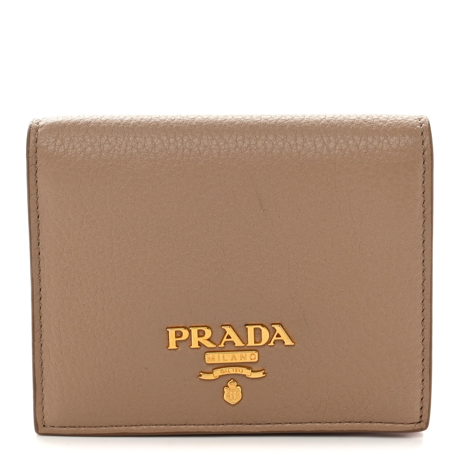 Prada Vitello Daino Small Bi-Fold Wallet Cammeo 1 of 7