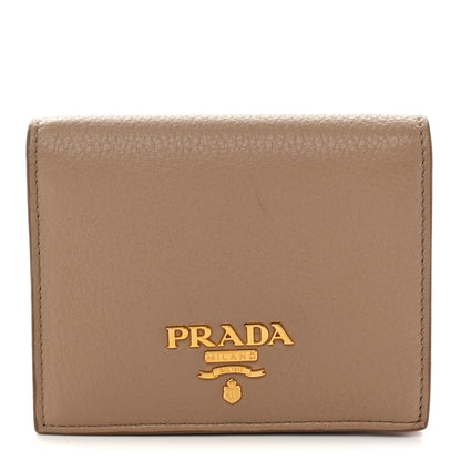 Prada Vitello Daino Small Bi-Fold Wallet Cammeo 1 of 7