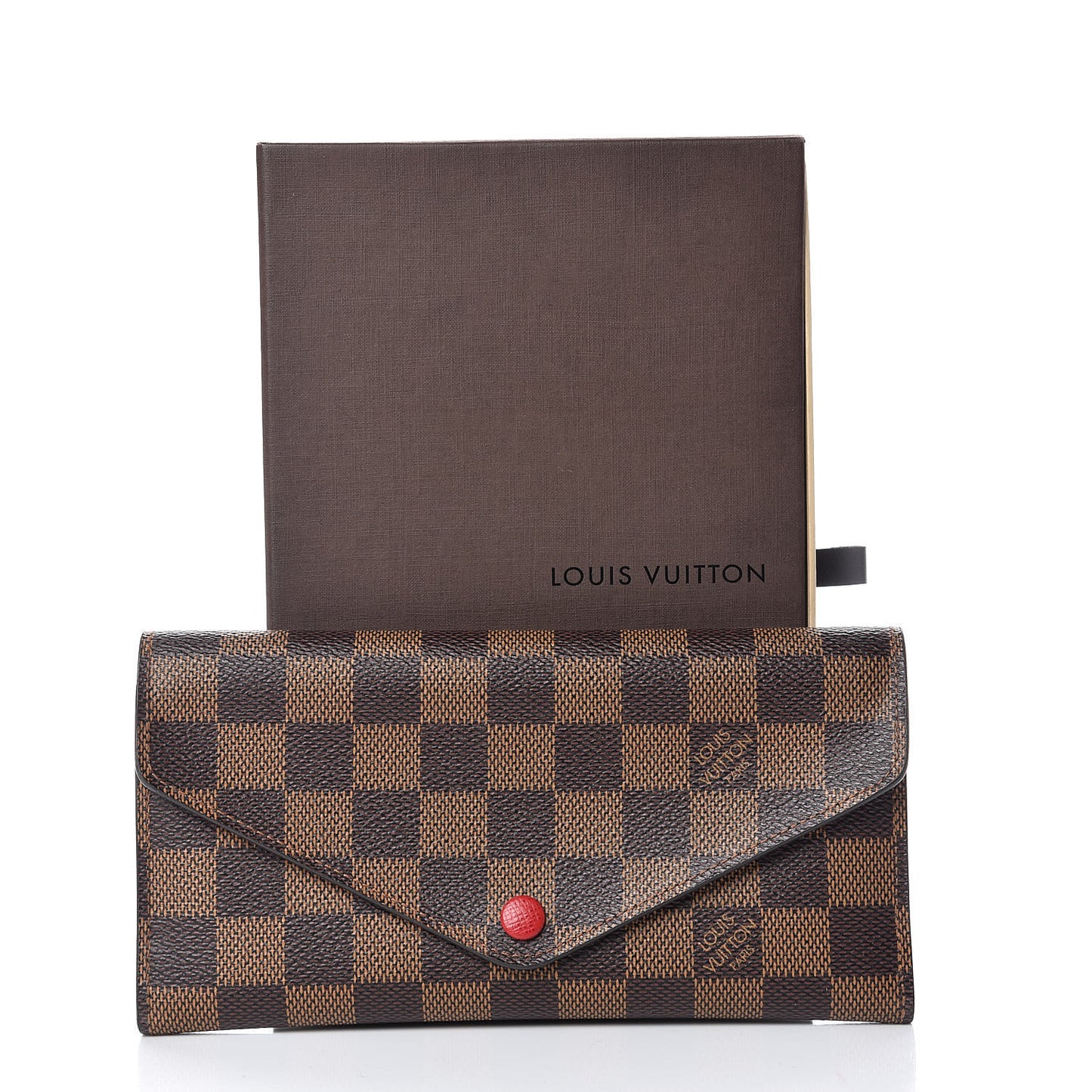 Damier Ebene Josephine Wallet Red