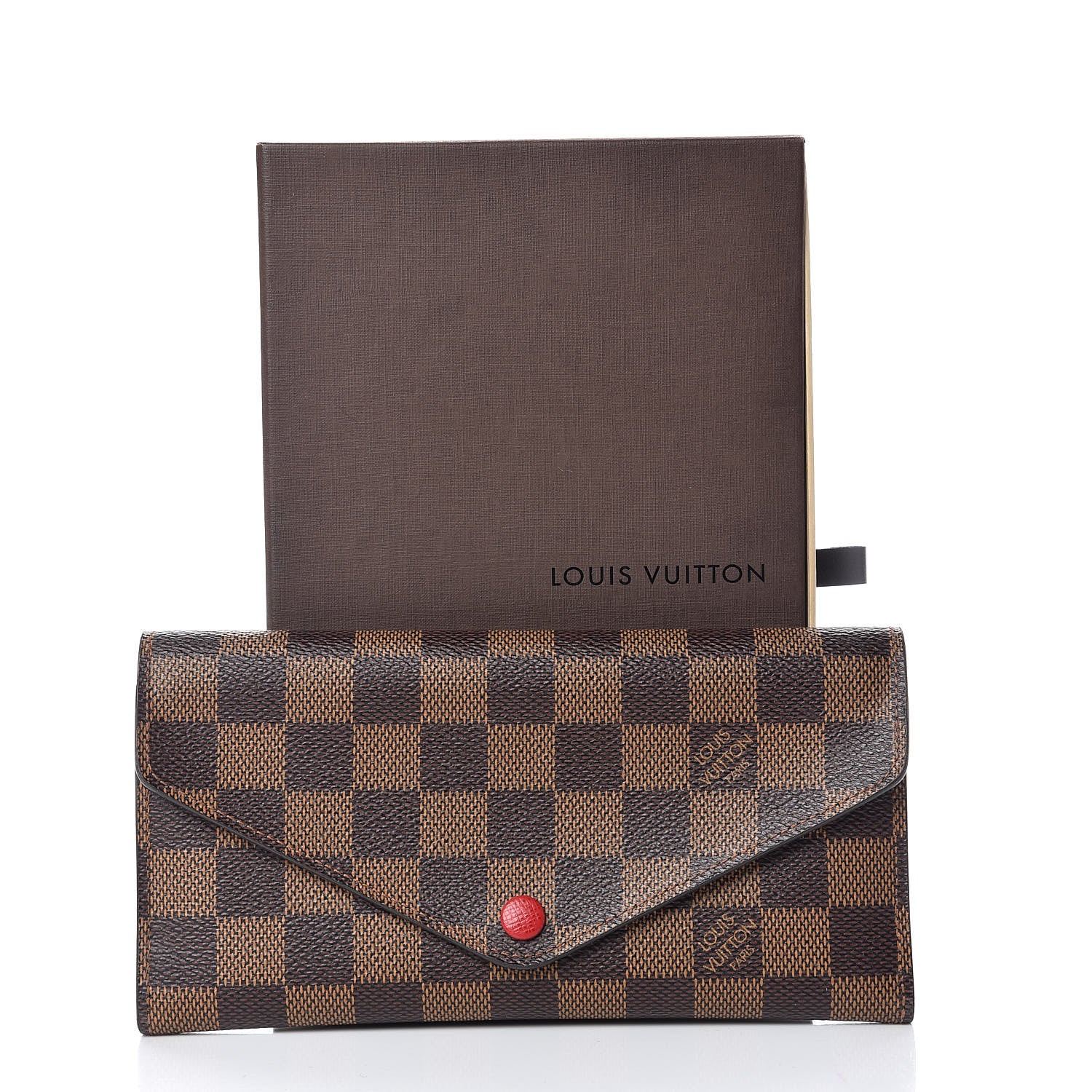 Louis Vuitton Damier Ebene Josephine Wallet Red 9 of 9