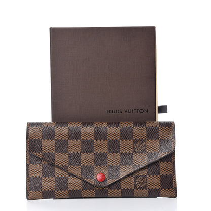 Louis Vuitton Damier Ebene Josephine Wallet Red 9 of 9
