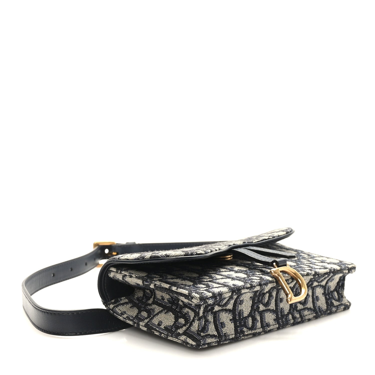 Christian Dior Oblique Saddle Belt Bag Blue 4 of 10