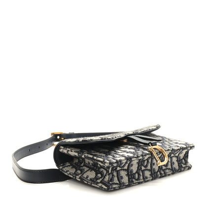 Christian Dior Oblique Saddle Belt Bag Blue 4 of 10